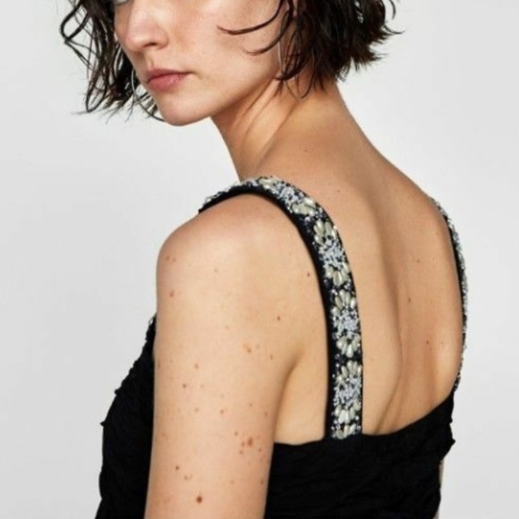 Zara Black Jewelled Strap Jumpsuit - Picture 3 of 7